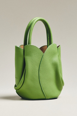 Melie Bianco Tulip Top-handle Crossbody Mini Tote In Green