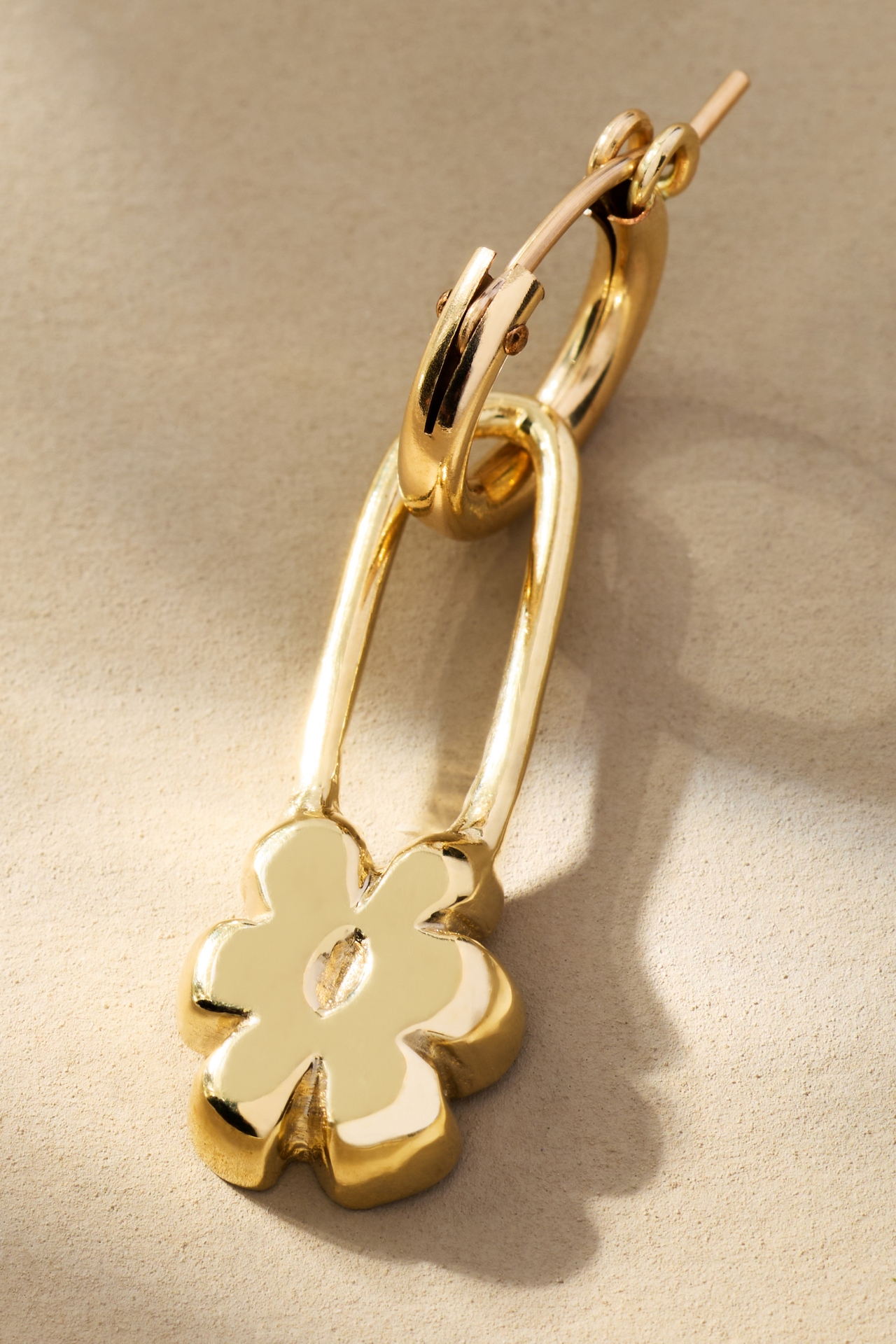 Yam Flower Pin Hoop Earrings