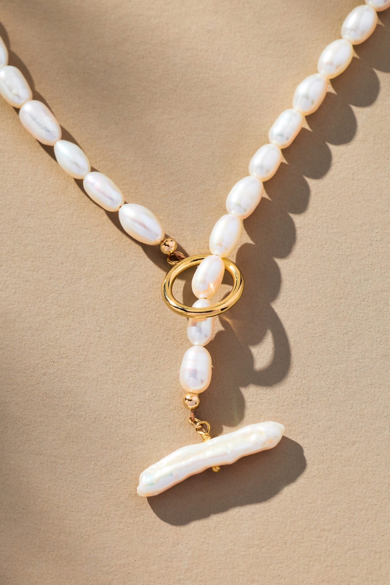 Yam Pearl Choker Necklace