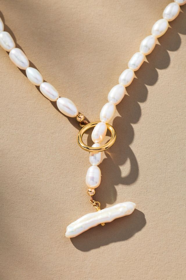 Yam Pearl Choker Necklace #1