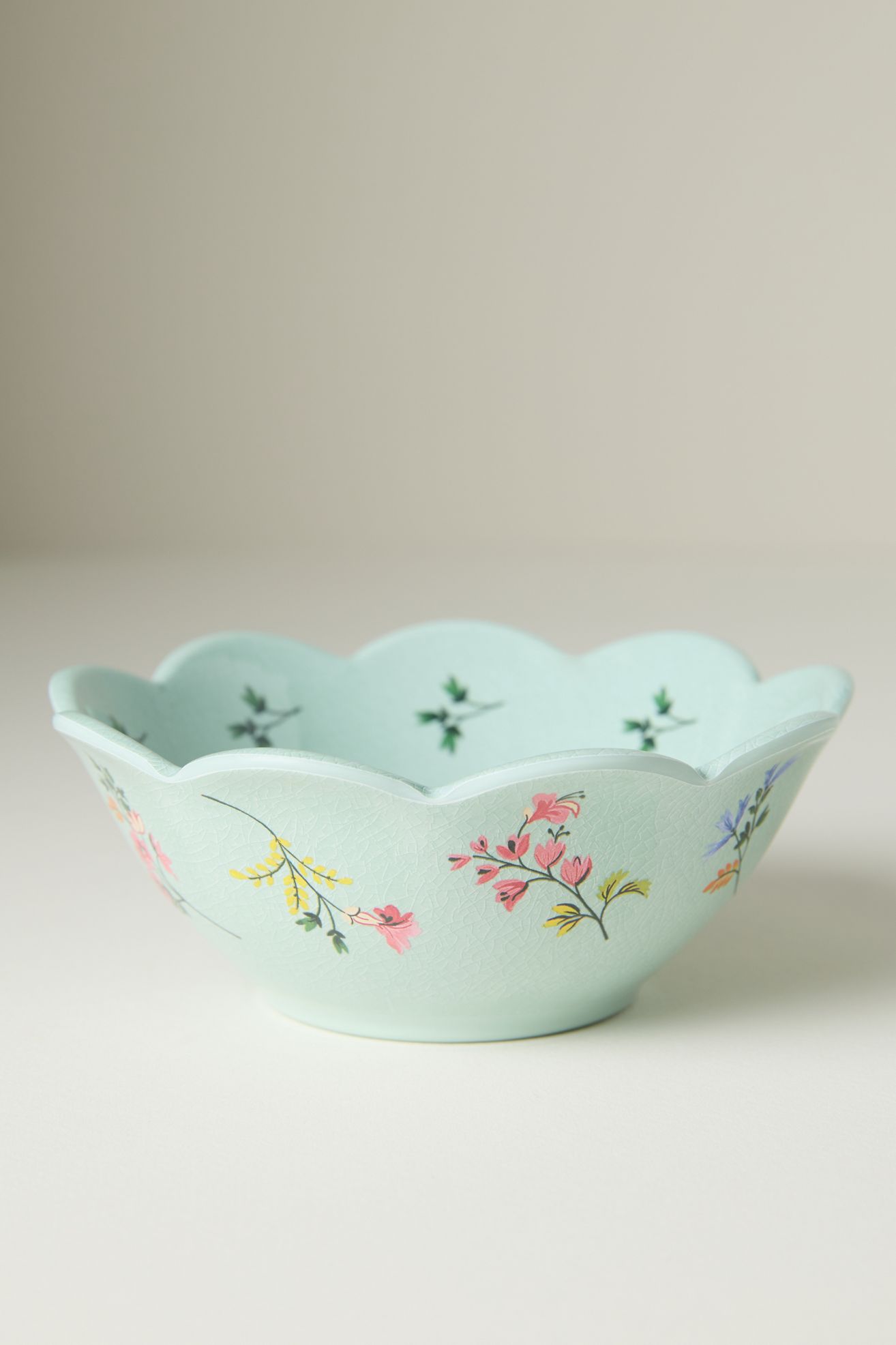 Annette Floral Melamine Nut Bowls, Set of 4 - Sky, Set Of 4