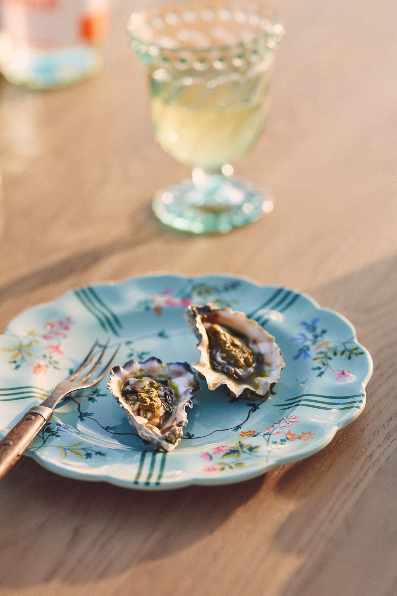 Annette Floral Melamine Dessert Plates, Set of 4 - Sky, Set Of 4