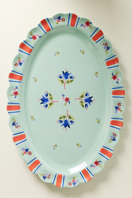Annette Large Floral Melamine Platter