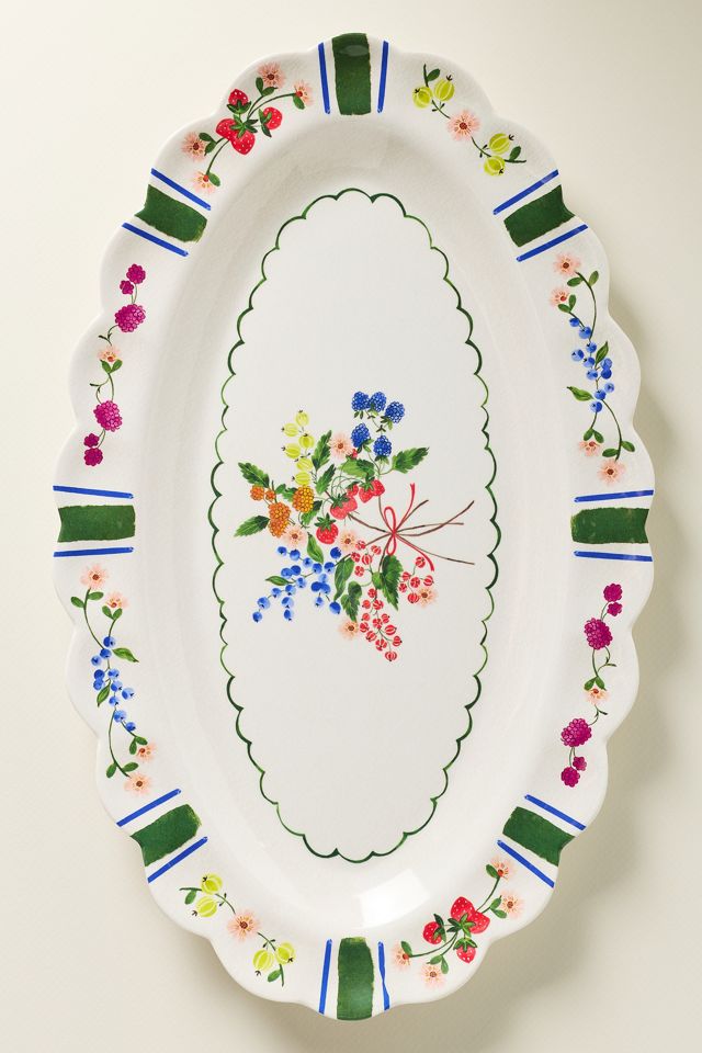 Annette Small Floral Melamine Platter