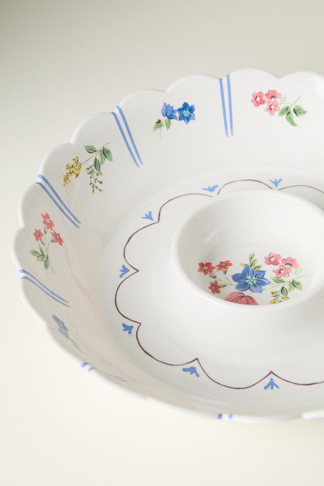 Annette Floral Melamine Chip and Dip Platter #3