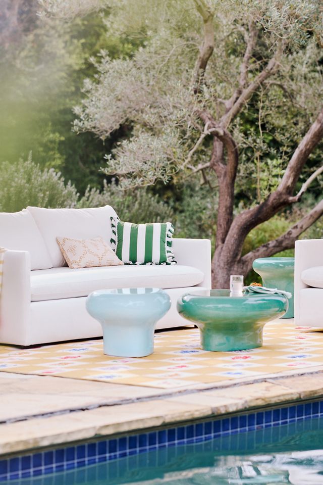 Naomi Asymmetrical Indoor/Outdoor Side Table #1