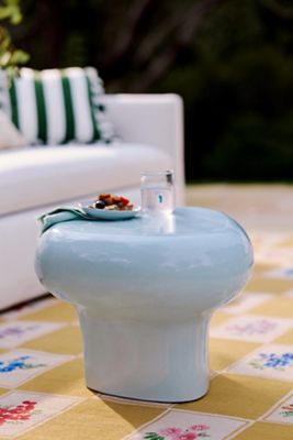 Naomi Asymmetrical Indoor/Outdoor Side Table