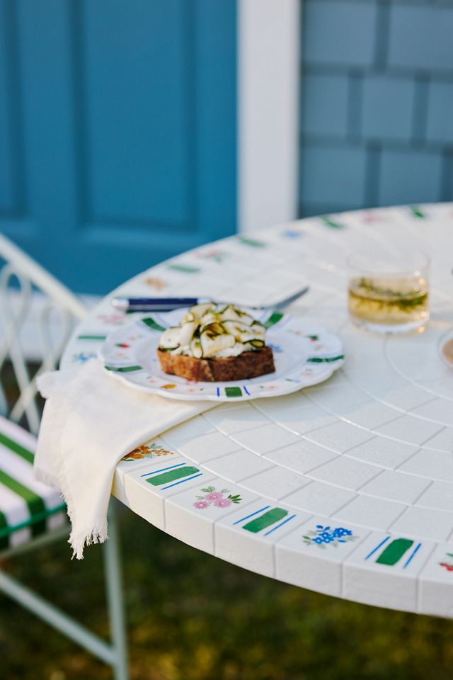 Bisou 36" Tile Outdoor Bistro Table #1