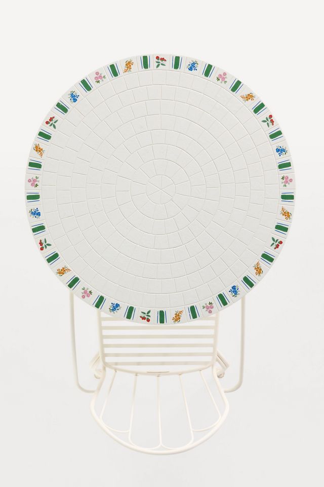 Bisou 36" Tile Outdoor Bistro Table #5