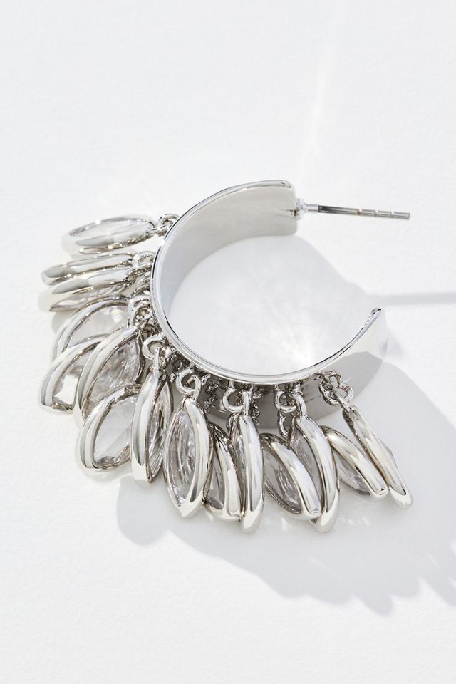 Layered Drop Hoop Earrings #1