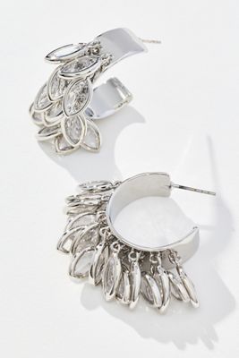 Layered Drop Hoop Earrings