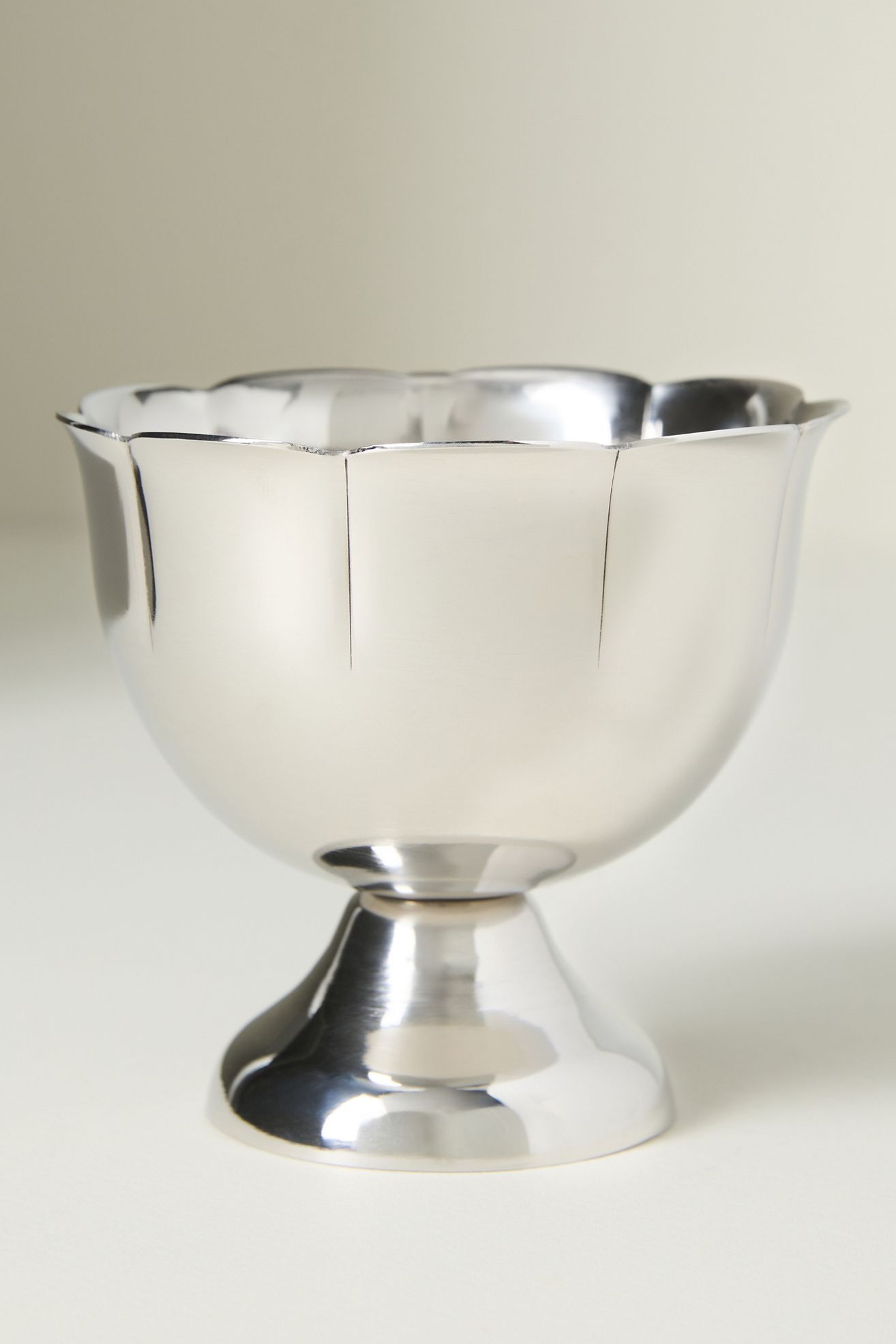 Scalloped Ice Cream Bowl - Silver, One Size