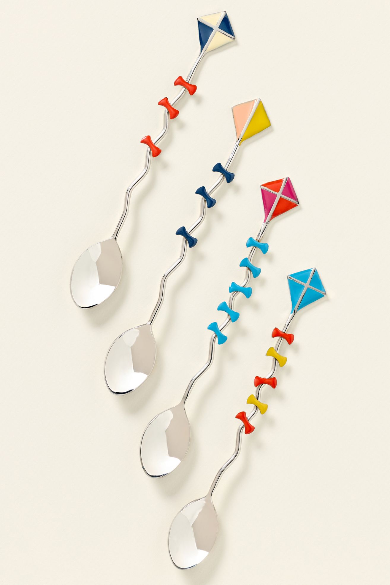 Marilene Stainless Steel Spoons, Set of 4 - Multi, Set Of 4