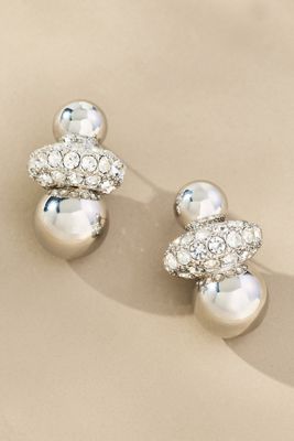 Mixed Crystal Drop Earrings