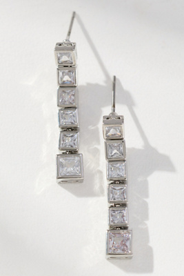 Maeve Square Glam Drop Earrings In Metallic