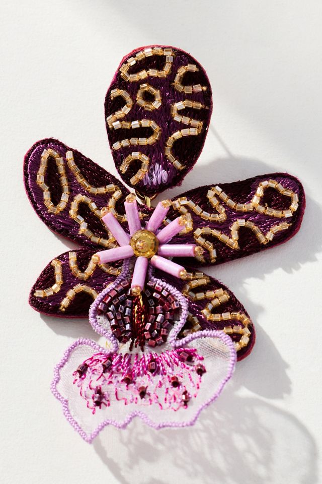 Mignonne Gavigan Luxe Spotted Orchid Earrings #1