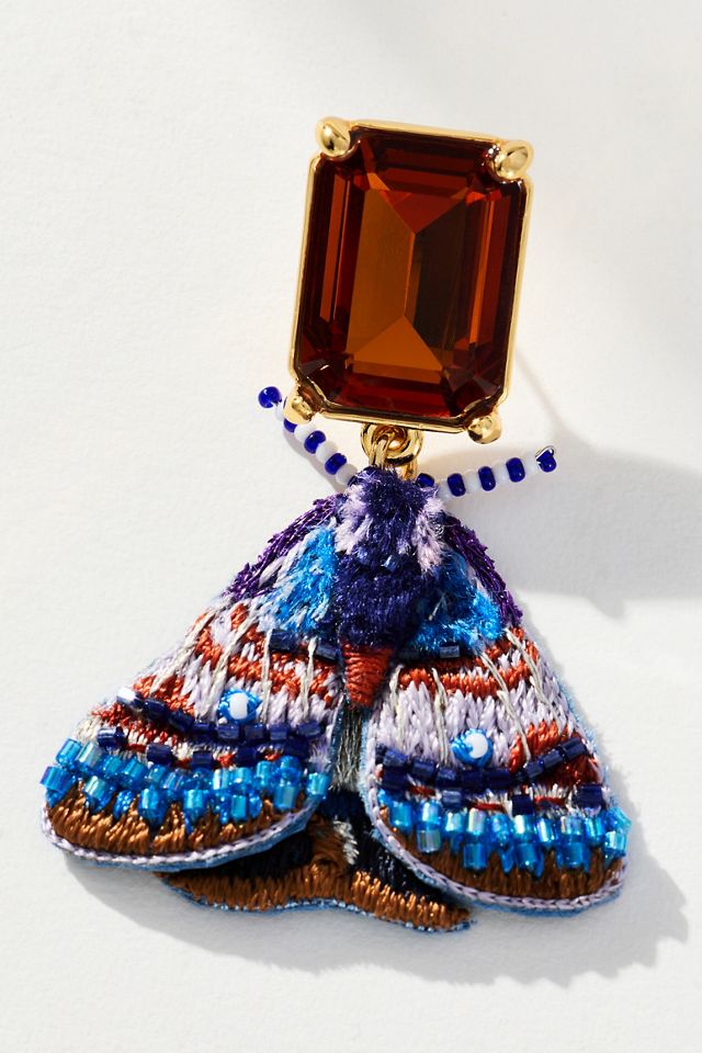 Mignonne Gavigan Purple Moth Earrings #1