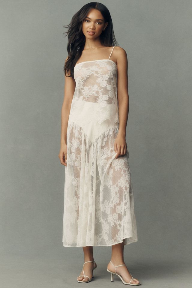 Bardot Hildie Sheer Lace Tank Top