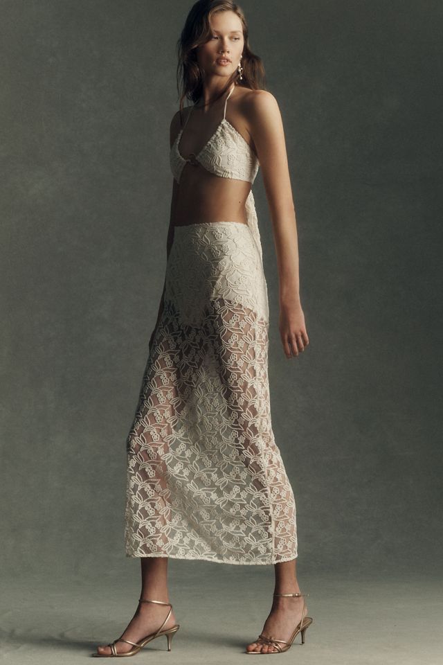 Bardot Venetia Sheer Midi Skirt #2
