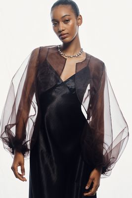 Magpies & Peacocks Sheer Organza Shrug