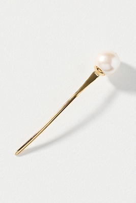 Epona Valley Margarete Swarovski Pearl Hair Pin In Gold