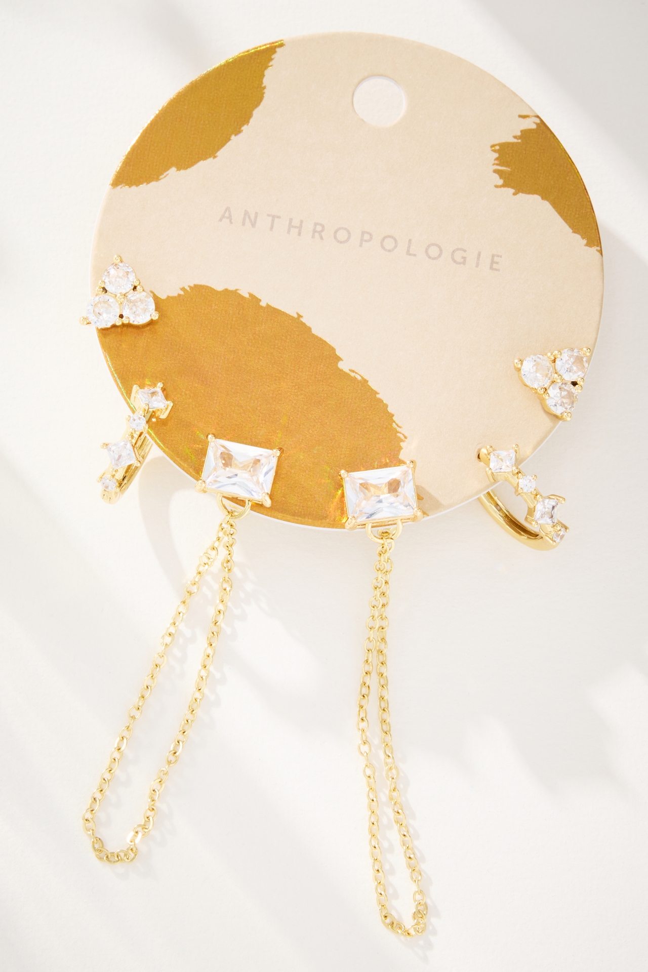 Drippy Crystal Earrings, Set of 3