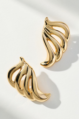 By Anthropologie Layered Curve Earrings In Gold