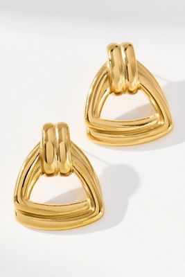 Large Triangle Post Earrings