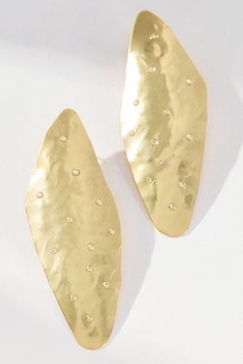 By Anthropologie Mod Hammered Drop Earrings In Gold