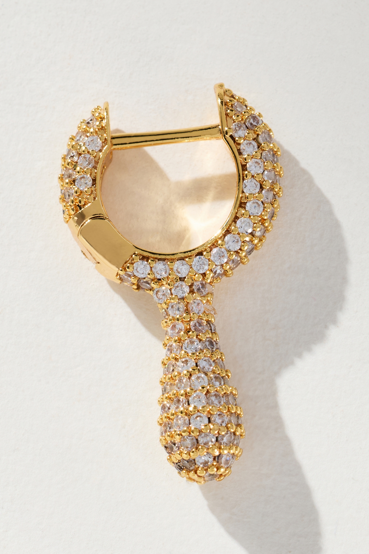 By Anthropologie Drippy Crystal Huggie Hoop Earrings