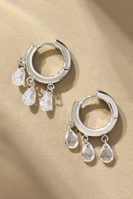 Huggie Crystal Drop Earrings
