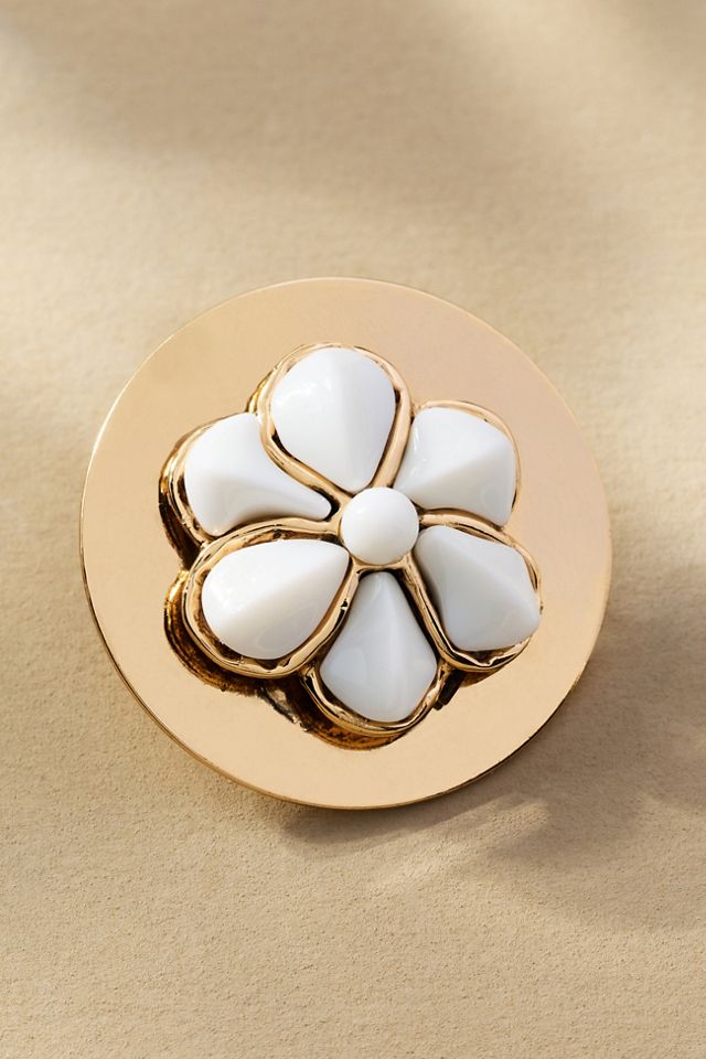 Mother-of-Pearl Flower Post Earrings #1