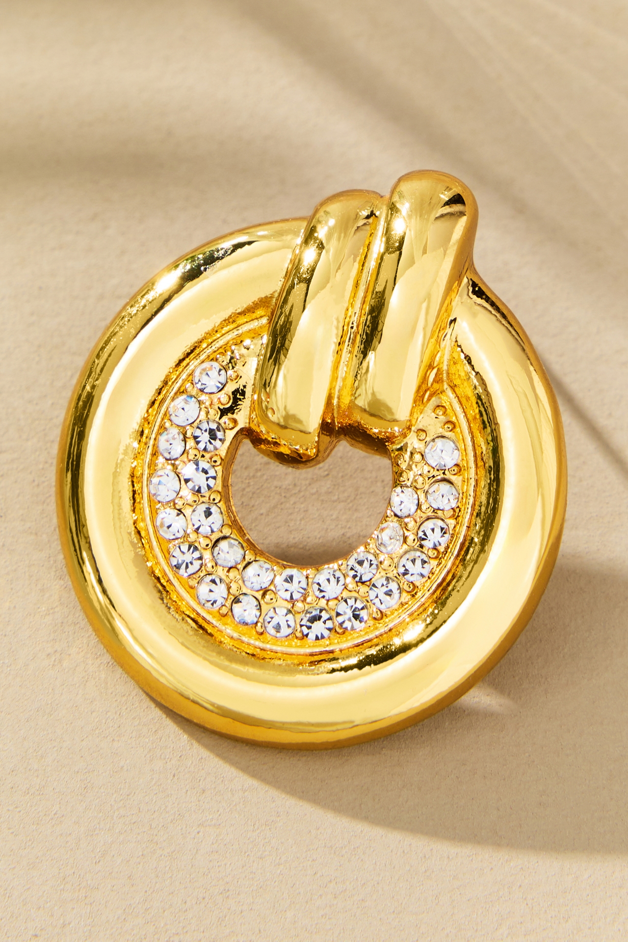 Round Crystal Drop Earrings