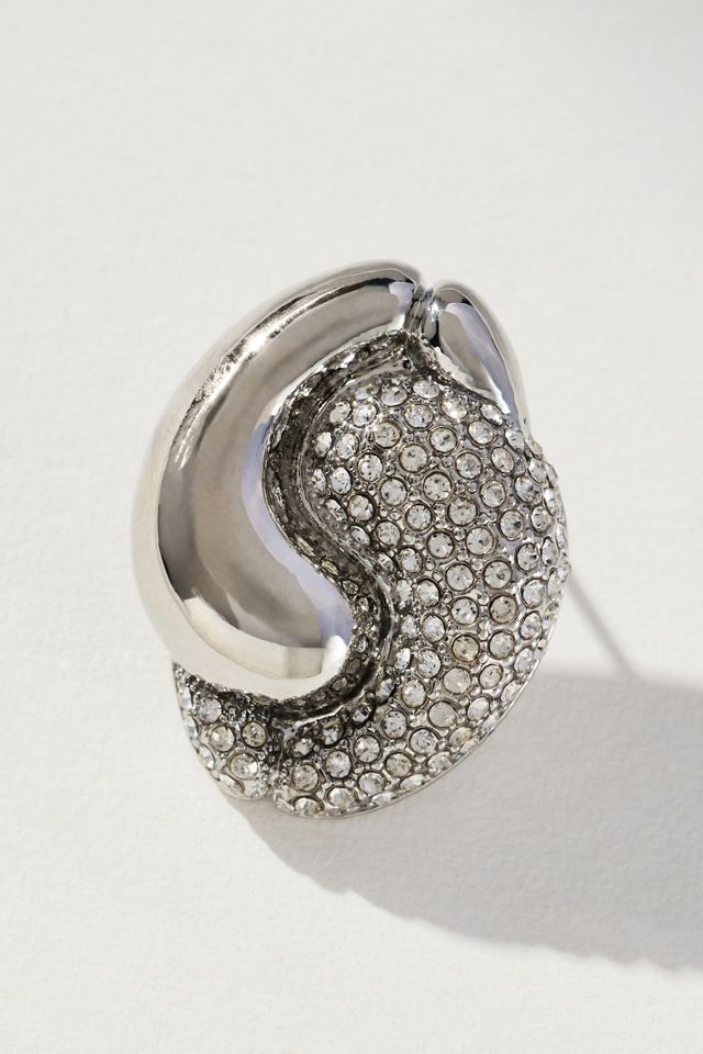 Contrast Curved Teardrop Post Earrings #1