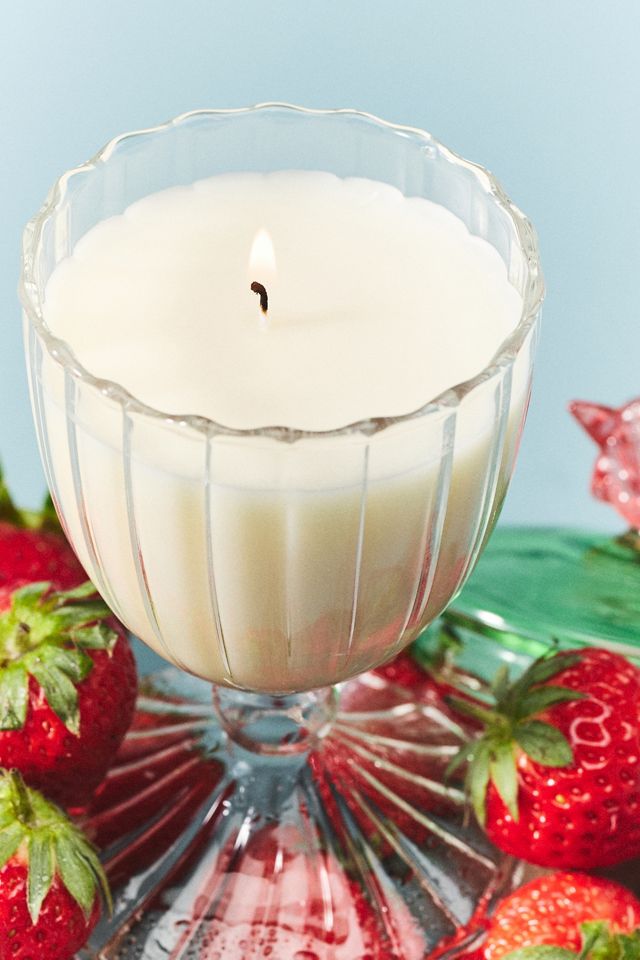 Astrid Fruity Strawberry & Blonde Wood Glass Candle | AnthroHome