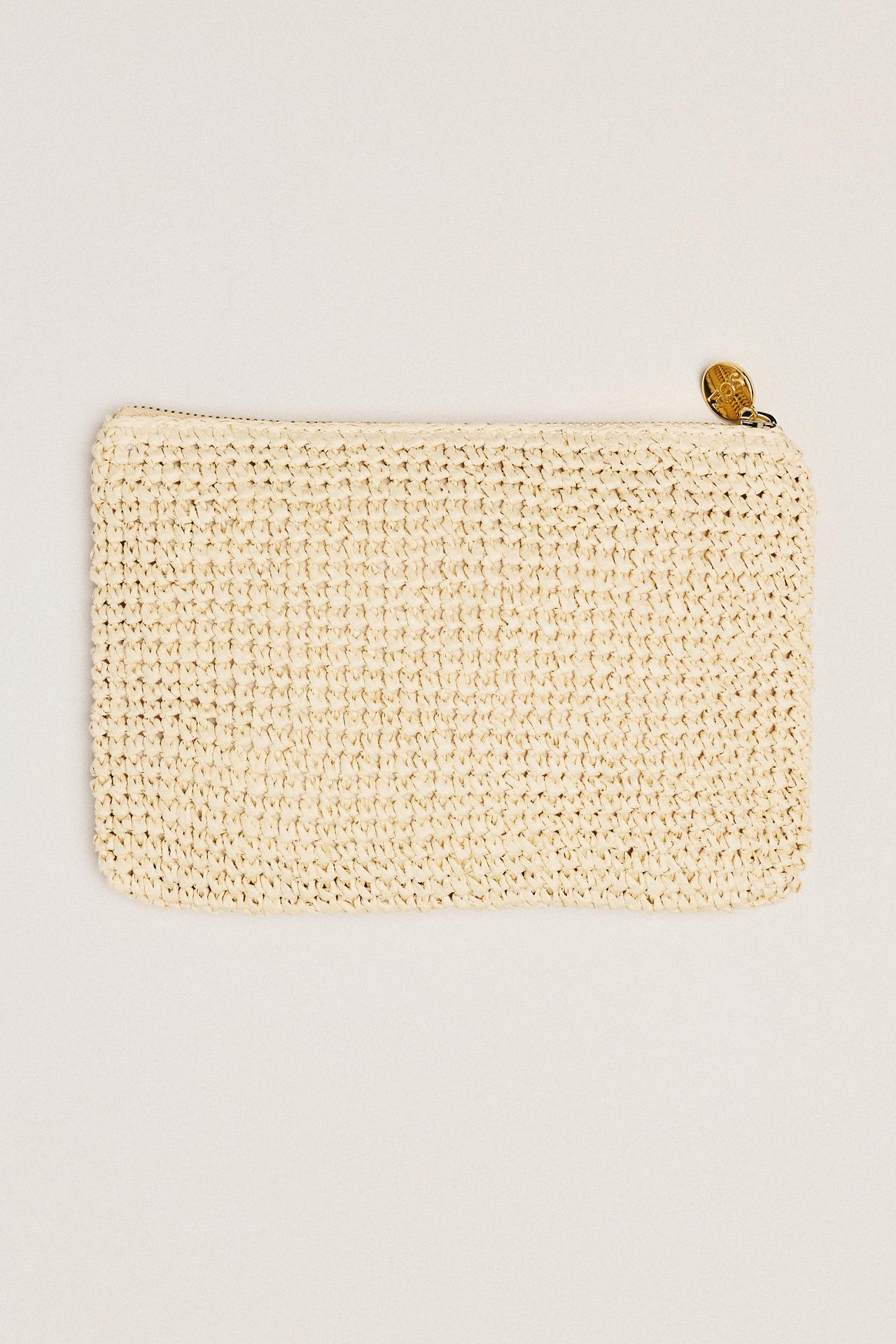 Stoney Clover Lane Woven Raffia Pouch