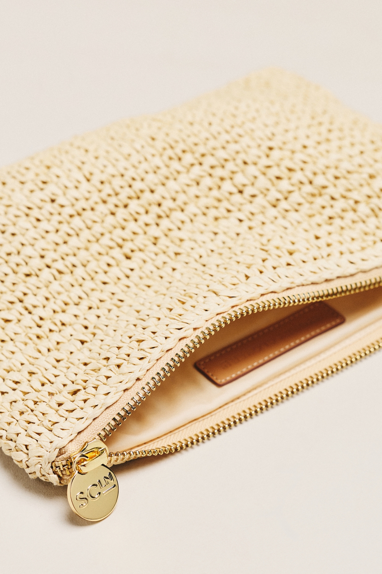Stoney Clover Lane Woven Raffia Pouch
