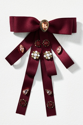 By Anthropologie Bow Brooch Barrette In Red