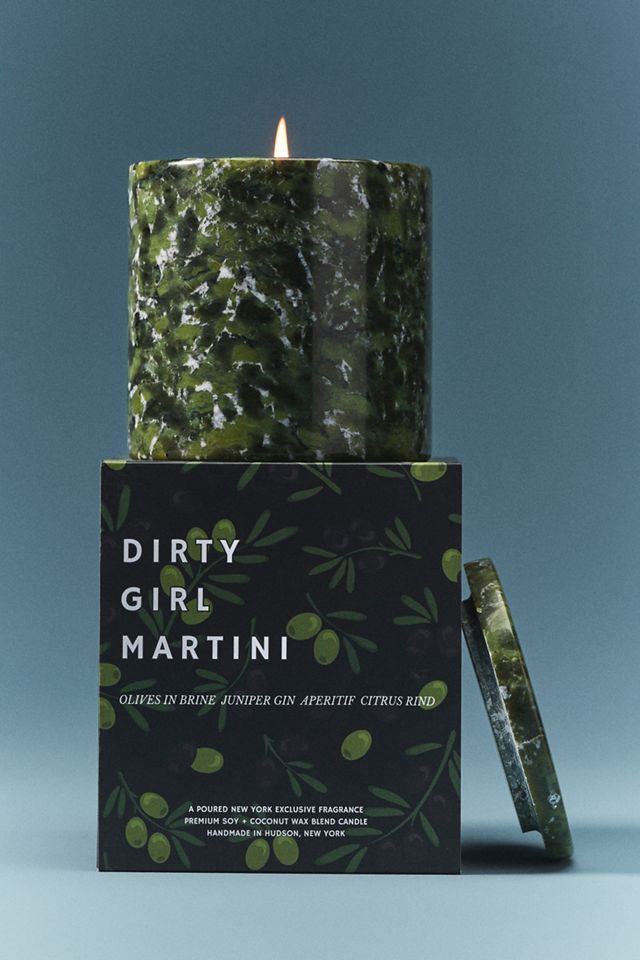 Poured New York  Fresh Dirty Girl Martini Marble Candle #1