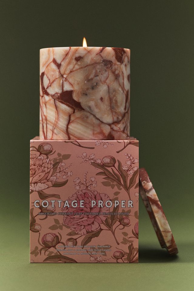 Poured New York Floral Cottage Proper Marble Candle #1