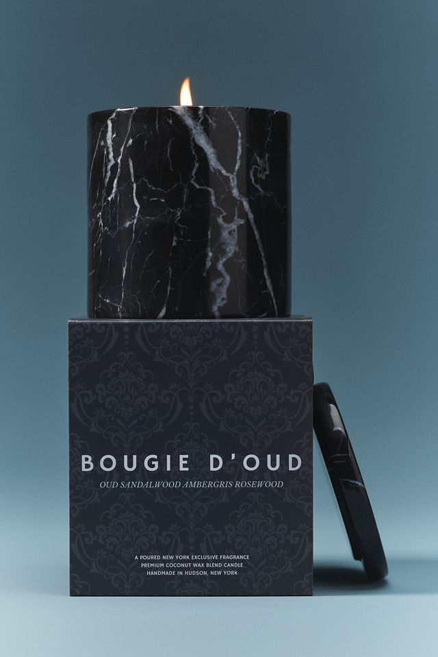 Poured New York Woody Bougie D'oud Marble Candle #2