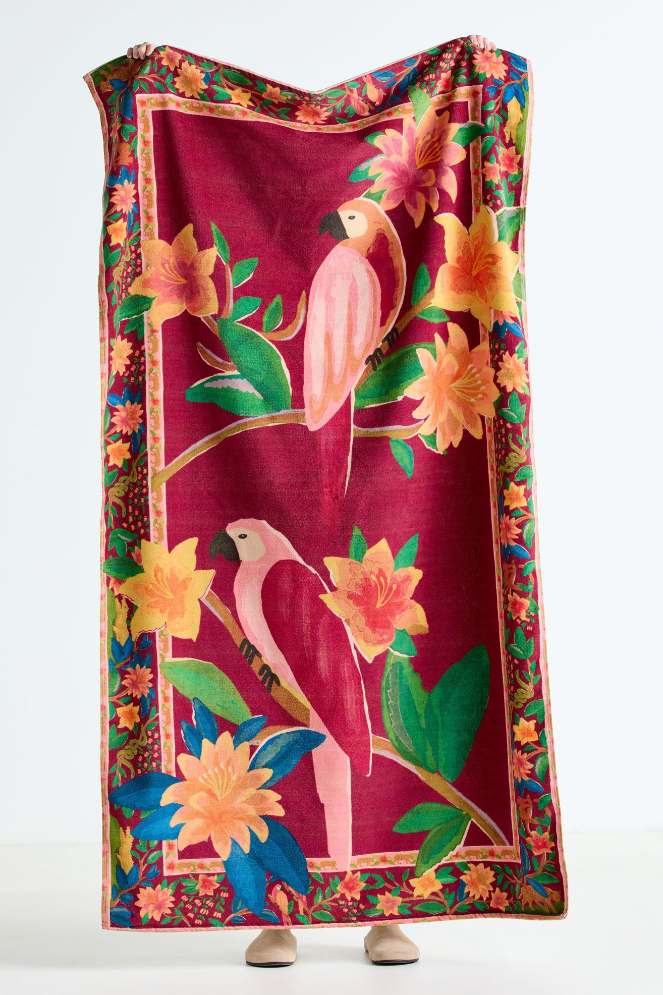 Farm Rio x Anthropologie Printed Beach Towel - Pink, Beach Towel