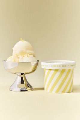 Fresh Lemon Ice Ceramic Ice Cream Pint Candle