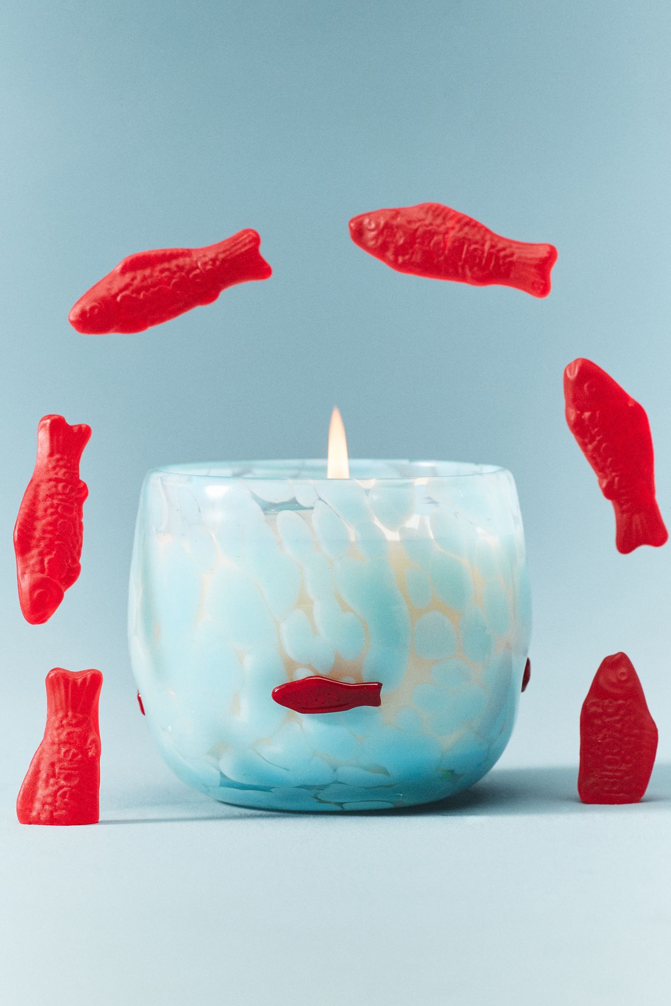 Candied Fish Summer Icon Fruity Juicy Fruit & Citrus Glass Candle - Juicy Fruit & Citrus, S