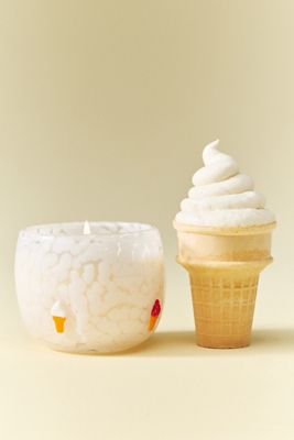 Ice Cream Summer Icon Gourmand Vanilla Shake Glass Candle