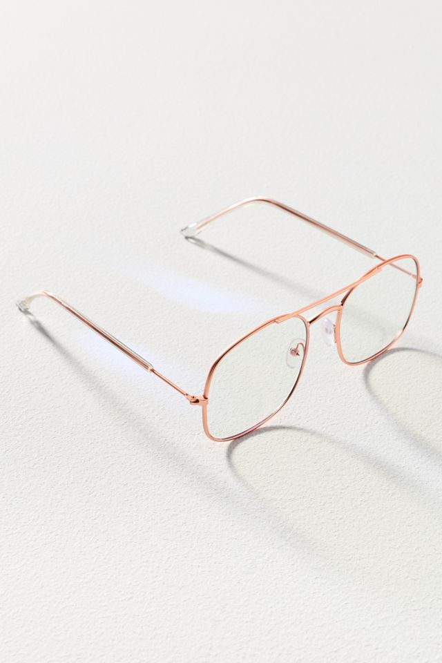 I-SEA Oversized Metal Aviator Bluelight Readers #1