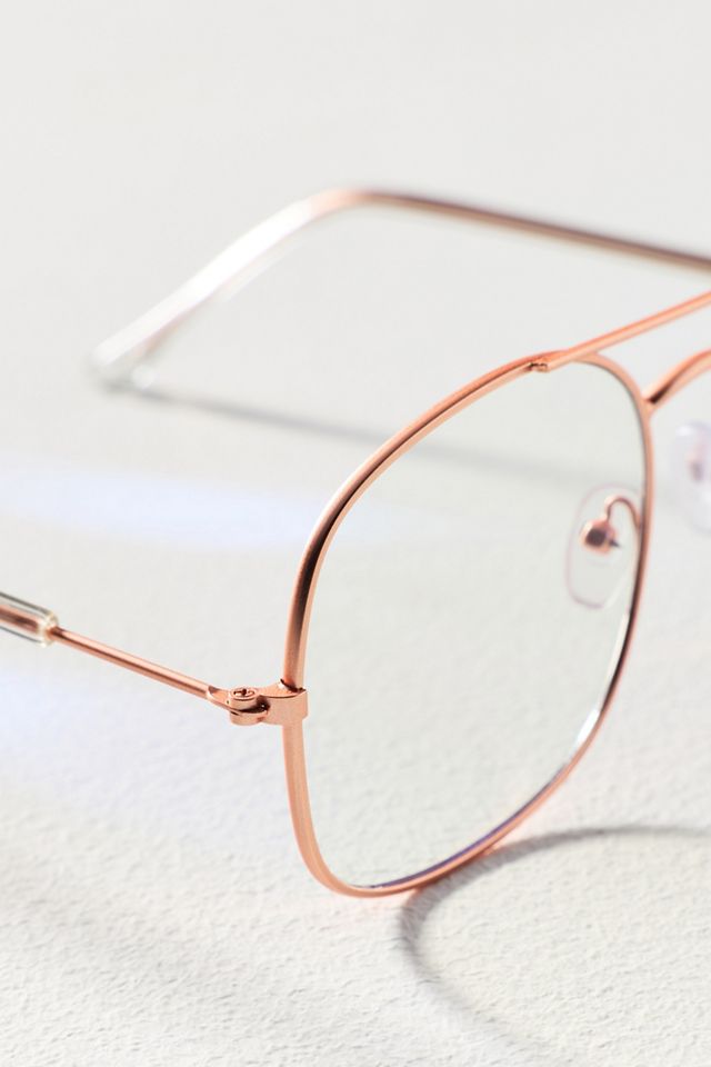 I-SEA Oversized Metal Aviator Bluelight Readers #2
