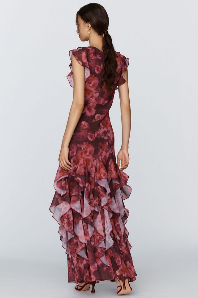BHLDN Charlotte Chiffon Ruffle Maxi Dress #1