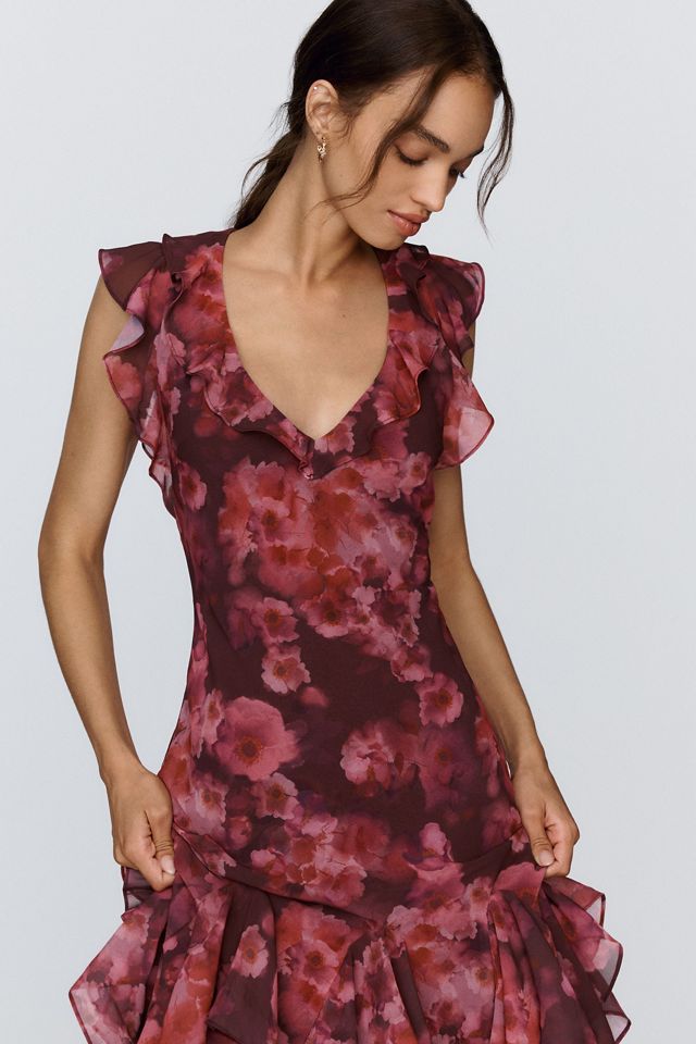 BHLDN Charlotte Chiffon Ruffle Maxi Dress #2