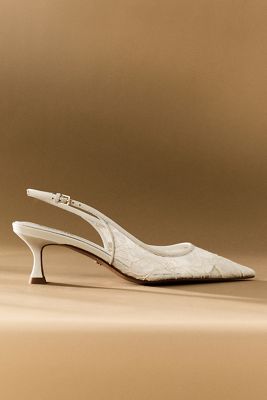 Lola Cruz Alberta Lace Kitten Pumps